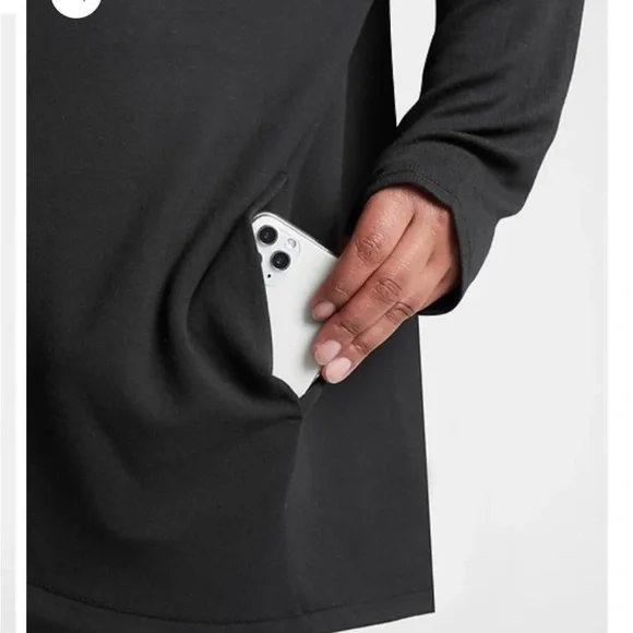 Athleta Purana Wrap Sweatshirt - Black sz s - Picture 3 of 5